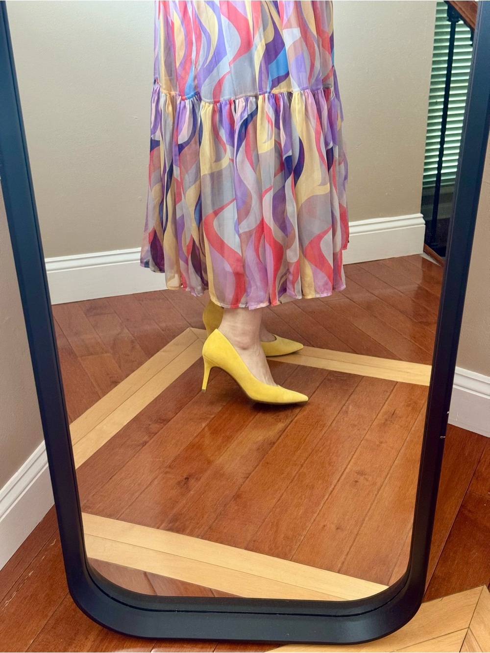 Alfani Stepflex Yellow Suede Pointed Toe Pumps – Size 8.5M - Picture 4 of 12